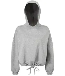Felpa corta oversize con cappuccio donna TriDri® TriDri