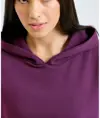 Felpa corta oversize con cappuccio donna TriDri® TriDri