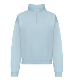 Felpa cropped donna con zip a ¼ JustHoods