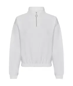 Felpa cropped donna con zip a ¼ JustHoods