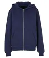 Felpa da donna in pile soffice con zip e cappuccio Build Your Brand
