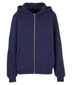 Felpa da donna in pile soffice con zip e cappuccio Build Your Brand