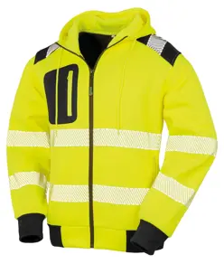 Felpa di sicurezza robusta con zip riciclata Result Recycled