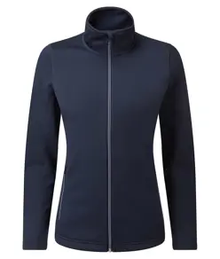 Felpa donna con zip intera riciclata tinto in pasta Premier