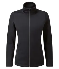 Felpa donna con zip intera riciclata tinto in pasta Premier