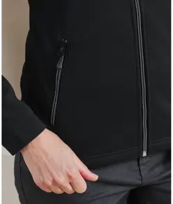 Felpa donna con zip intera riciclata tinto in pasta Premier