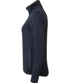 Felpa donna con zip intera riciclata tinto in pasta Premier