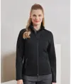 Felpa donna con zip intera riciclata tinto in pasta Premier