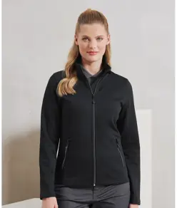 Felpa donna con zip intera riciclata tinto in pasta Premier