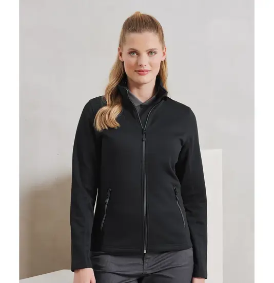Felpa donna con zip intera riciclata tinto in pasta Premier