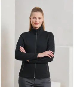 Felpa donna con zip intera riciclata tinto in pasta Premier