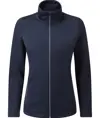 Felpa donna con zip intera riciclata tinto in pasta Premier