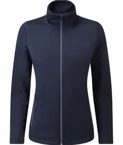 Felpa donna con zip intera riciclata tinto in pasta Premier