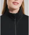 Felpa donna con zip intera riciclata tinto in pasta Premier
