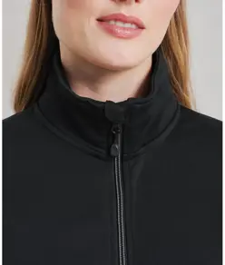 Felpa donna con zip intera riciclata tinto in pasta Premier