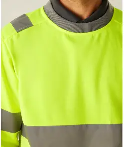 Felpa girocollo alta visibilità Pro a contrasto Regatta High Visibility