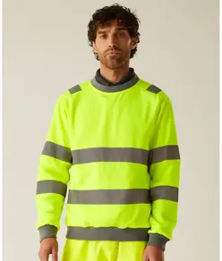 Felpa girocollo alta visibilità Pro a contrasto Regatta High Visibility