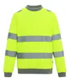 Felpa girocollo alta visibilità Pro a contrasto Regatta High Visibility