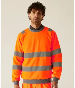 Felpa girocollo alta visibilità Pro a contrasto Regatta High Visibility