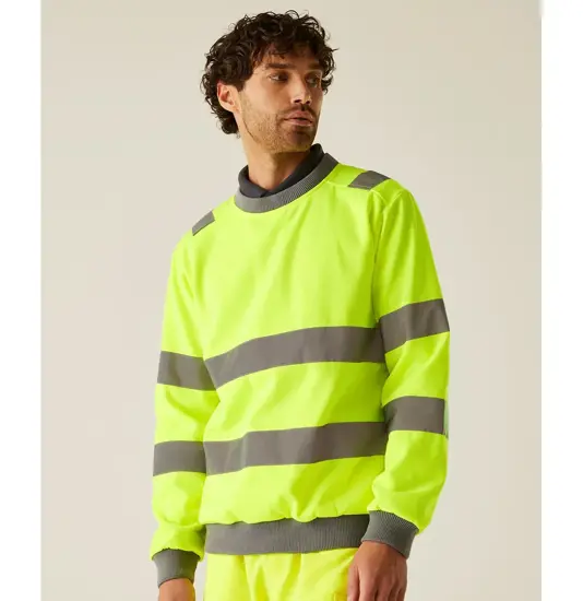 Felpa girocollo alta visibilità Pro a contrasto Regatta High Visibility