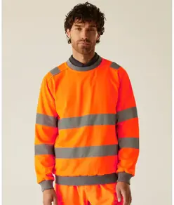 Felpa girocollo alta visibilità Pro a contrasto Regatta High Visibility