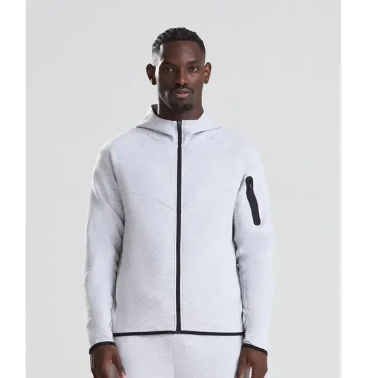 Felpa in pile con cappuccio e zip Adapt AWDis Just Cool
