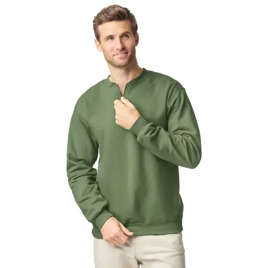 Felpa in pile con zip a 1/4 peso medio adulto Softstyle™ Gildan