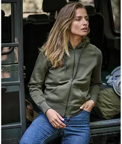 Felpa moda con cappuccio e zip intera donna (5436) Tee Jays