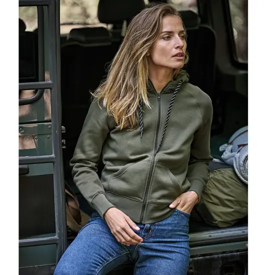 Felpa moda con cappuccio e zip intera donna (5436) Tee Jays