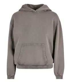 Felpa oversize con cappuccio effetto candeggiato donna Build Your Brand