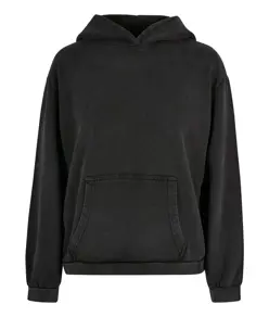 Felpa oversize con cappuccio effetto candeggiato donna Build Your Brand