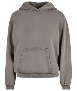 Felpa oversize con cappuccio effetto candeggiato donna Build Your Brand