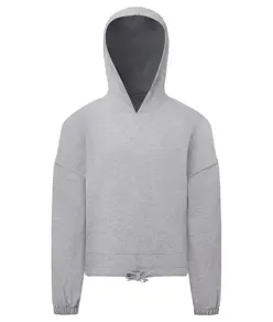 Felpa oversize corta riciclata con cappuccio bambino TriDri® TriDri