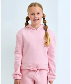 Felpa oversize corta riciclata con cappuccio bambino TriDri® TriDri