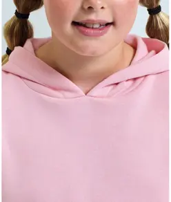 Felpa oversize corta riciclata con cappuccio bambino TriDri® TriDri