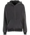 Felpa pesante vintage con zip e cappuccio donna Build Your Brand