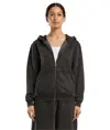 Felpa pesante vintage con zip e cappuccio donna Build Your Brand