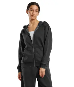 Felpa pesante vintage con zip e cappuccio donna Build Your Brand