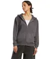 Felpa pesante vintage con zip e cappuccio donna Build Your Brand