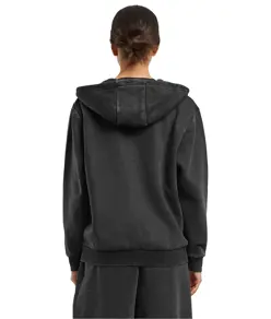 Felpa pesante vintage con zip e cappuccio donna Build Your Brand