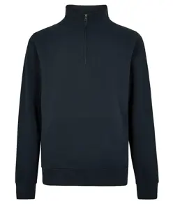 Felpa piqué regular fit con zip a 1/4 Kustom Kit