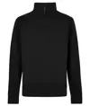 Felpa piqué regular fit con zip a 1/4 Kustom Kit