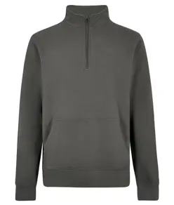 Felpa piqué regular fit con zip a 1/4 Kustom Kit