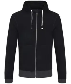 Felpa rigenerata con zip integrale e cappuccio Okavango AWDis Ecologie