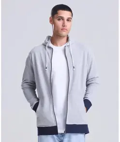Felpa rigenerata con zip integrale e cappuccio Okavango AWDis Ecologie