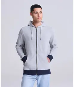 Felpa rigenerata con zip integrale e cappuccio Okavango AWDis Ecologie