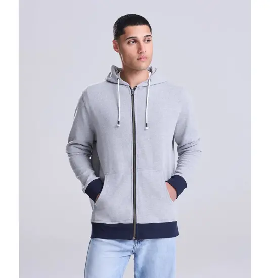Felpa rigenerata con zip integrale e cappuccio Okavango AWDis Ecologie