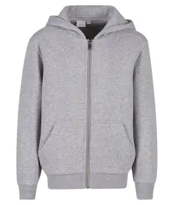 Felpa soffice con cappuccio e zip bambino Build Your Brand