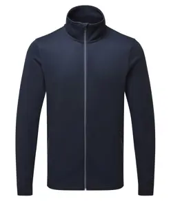 Felpa sostenibile da uomo con zip intera tinta in filo Premier