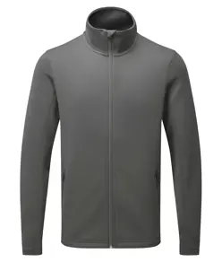 Felpa sostenibile da uomo con zip intera tinta in filo Premier